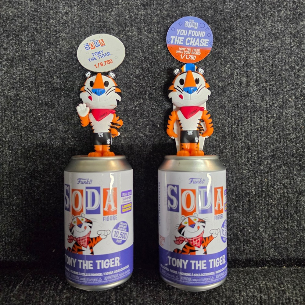 Funko Soda Tony the Tiger Chase & Common Set Kellogg's Ad Icons 2022 Summer Con